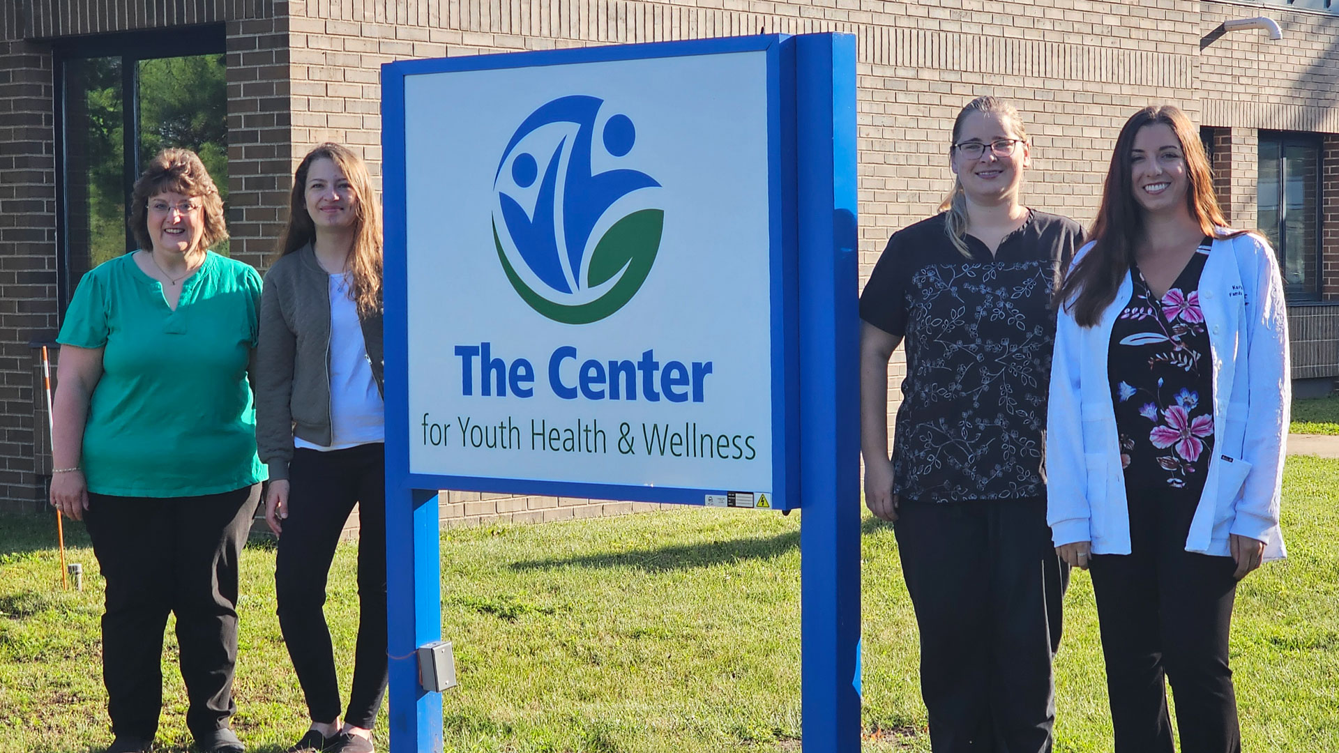 The Center for Youth Health & Wellness staff outside the new Center on the Escanaba campus in 2024.