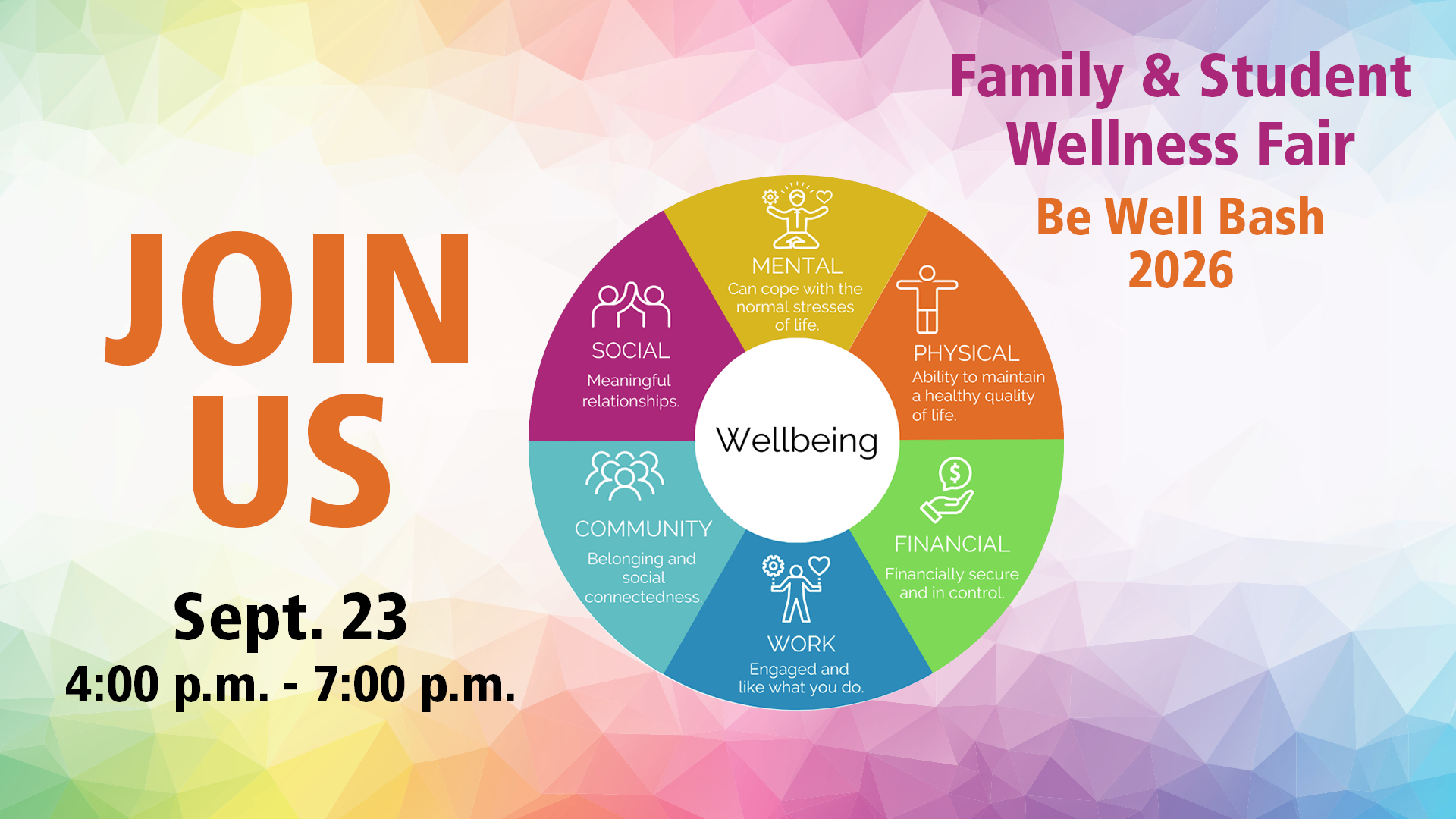 Invitation to join the Family & Student Wellness Fair 