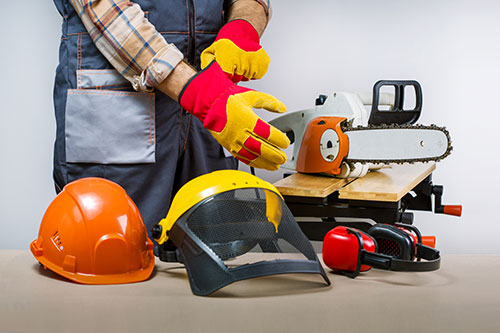 Chainsaw safety gear