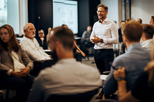 People at a training conference